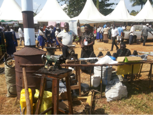 Some of our briquettes customers during the climate for change exhibition in fort portal
